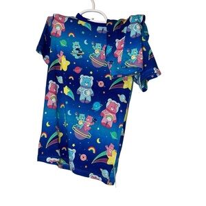 Birdie Bean 2 Pc Care Bear space bamboo pajama short sleeve short set 7/8 NWT